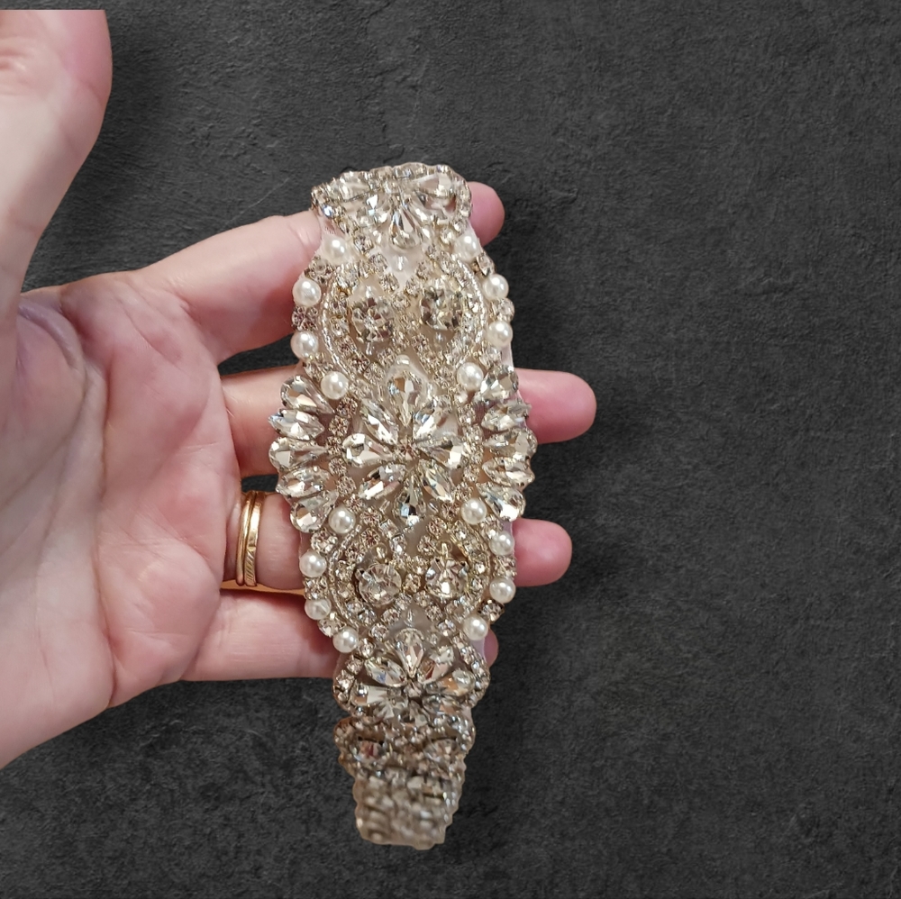 Bridal Sash Heavy Crystal Embellished Perfect For Bride Jeweled Belt